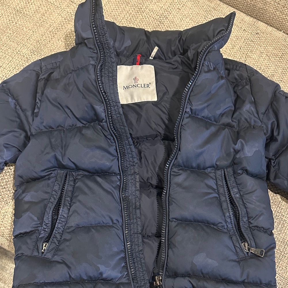 Moncler Kids Dark Blue Puffer Jacket